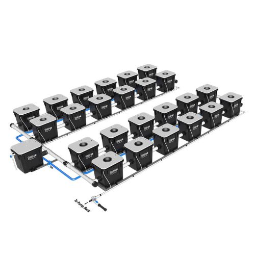 Under Current XL &ndash; RDWC Hydroponics System &ndash; 8 Gallon, 25&Prime; Spacing - 24 Site, 4 Row