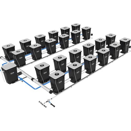 Under Current XL13 &ndash; RDWC Hydroponics System &ndash; 13 Gallon, 30&Prime; Spacing - 24 Site, 4 Row