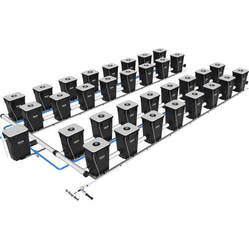 Under Current XL13 &ndash; RDWC Hydroponics System &ndash; 13 Gallon, 30&Prime; Spacing - 36 Site, 4 Row
