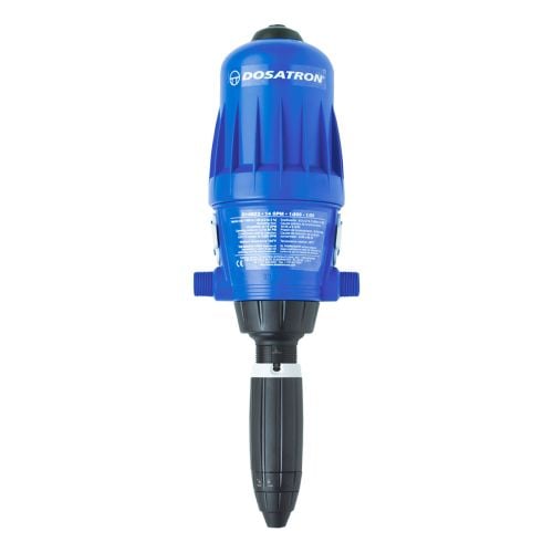 Dosatron Water Powered Doser, 14 GPM 1:3000 to 1:333, Aflas Seals & Bypass - 3/4