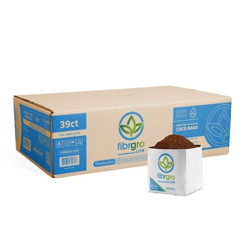 Fibrgro Lite Coco Grow Bag 52% WHC 1 Gal - 39/Cs