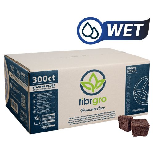 Fibrgro Propagation Starter Plug Wet - Square - 300/Cs