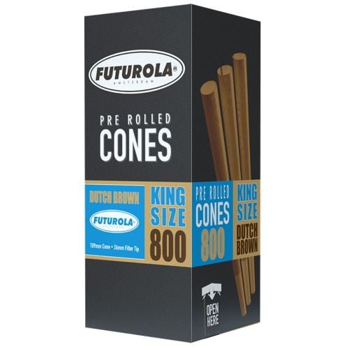 Futurola Pre Rolled Cones King Size 109/26 Brown Paper