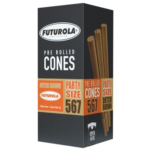 Futurola Pre Rolled Cones Party Size 140/26 Brown Paper