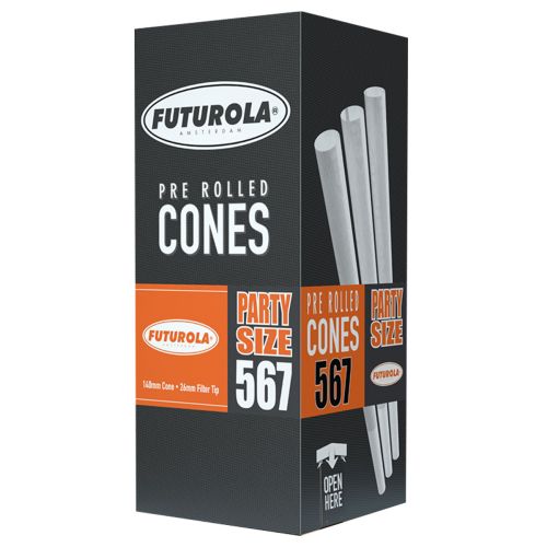 Futurola Pre Rolled Cones Party Size 140/26 White Paper