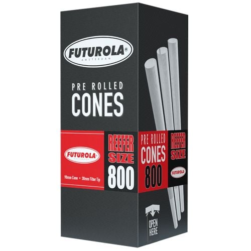 Futurola Pre Rolled Cones Reefer Size 98/26 White Paper