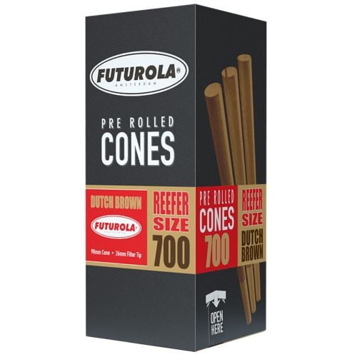 Futurola Pre Rolled Cones Reefer Size 98/30 Brown Paper