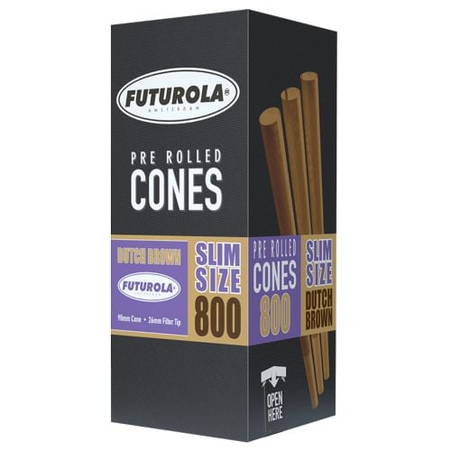 Futurola Pre Rolled Cones Slim Size 98/26 Brown Paper