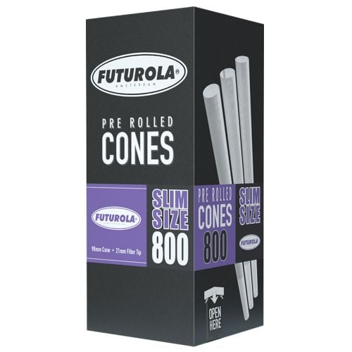 Futurola Pre Rolled Cones Slim Size 98/26 White Paper