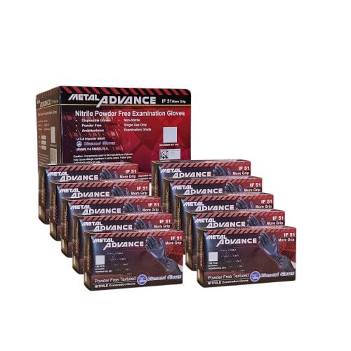 Diamond Gloves IF51 Powder Free Black Nitrile Gloves 5 mil – M (1000/Cs)