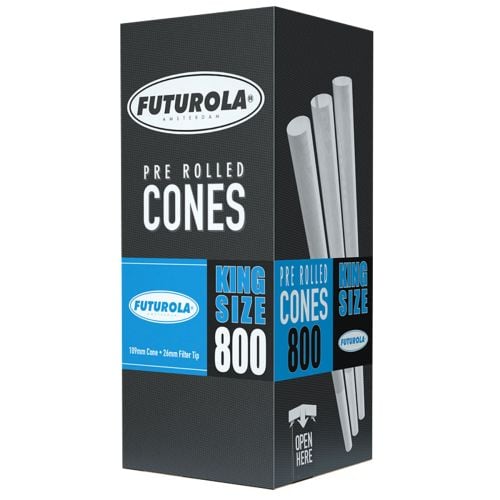 Futurola Pre Rolled Cones King Size 109/26 White Paper