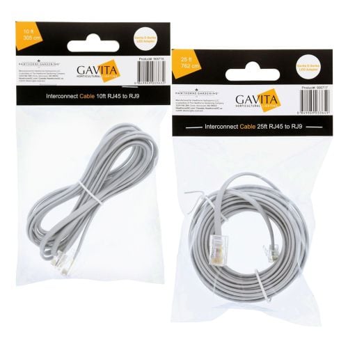 Gavita E-Series LED Adapter Interconnect Cable RJ45 to RJ9