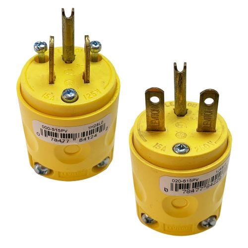 Plug Straight Blade Yellow