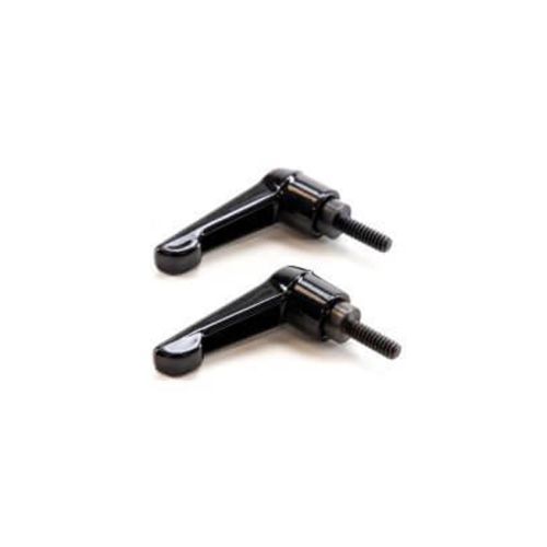 Twister Lever,Handle and Nut, 10-24 x 5/8 x 1-5/8 Black (2/Pk)