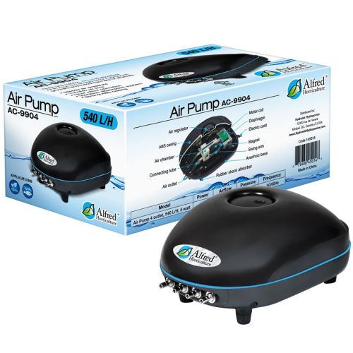 Alfred Air Pump 4 Outlets 540L/H 5W