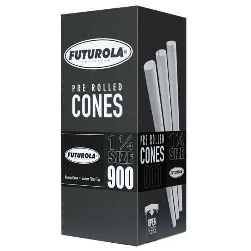 Futurola 11/4 Size 84/26 White Pre-Rolled Cones
