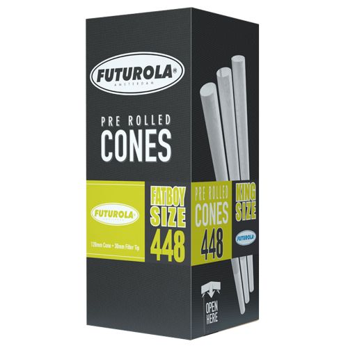 Futurola Fatboy Size 120/30 White Pre-Rolled Cones