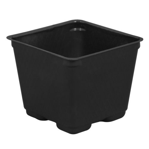 Gro Pro Square Plastic Pot Black 4"