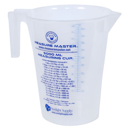 Measure Master Graduated Round Container 160oz (5000 ml)