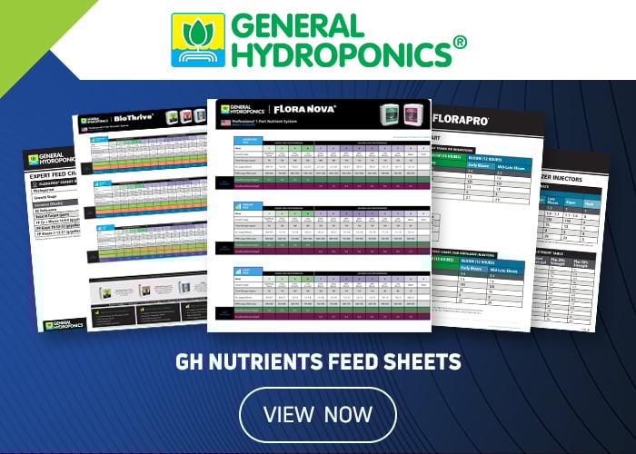 General Hydroponics Nutrients Feeding Charts & Schedule Image